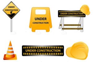 Several under construction icons